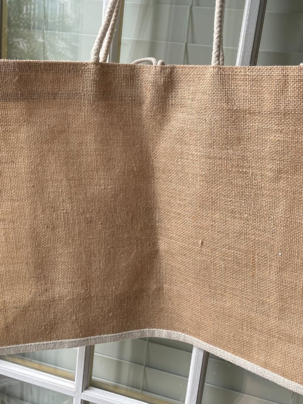 The Cove Atlantis in the Bahamas-tan jute burlap beach bag - Picture 2 of 7